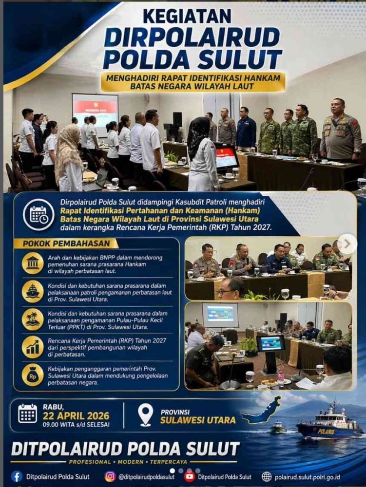 Sebuah Bentuk Sinergi Polairud Polda Sulut dalam Penguatan Keamanan Batas Laut